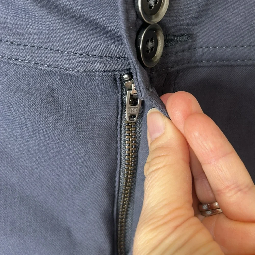 PRANA Halle Straight Convertible Hiking Pants Charcoal Gray Size 12 - Picture 5 of 16